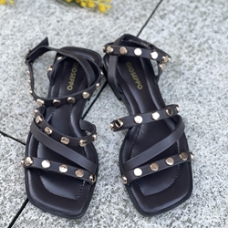 Sandalia plana  GIOSEPPO MINDO 79025 PIEL TACHAS Chocolate - Imagen 1