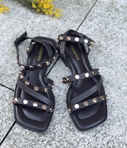 Sandalia plana  GIOSEPPO MINDO 79025 PIEL TACHAS Chocolate - Imagen 1