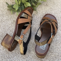 Sandalia Plumers Menorca 3657 cuero y cobre - Imagen 2