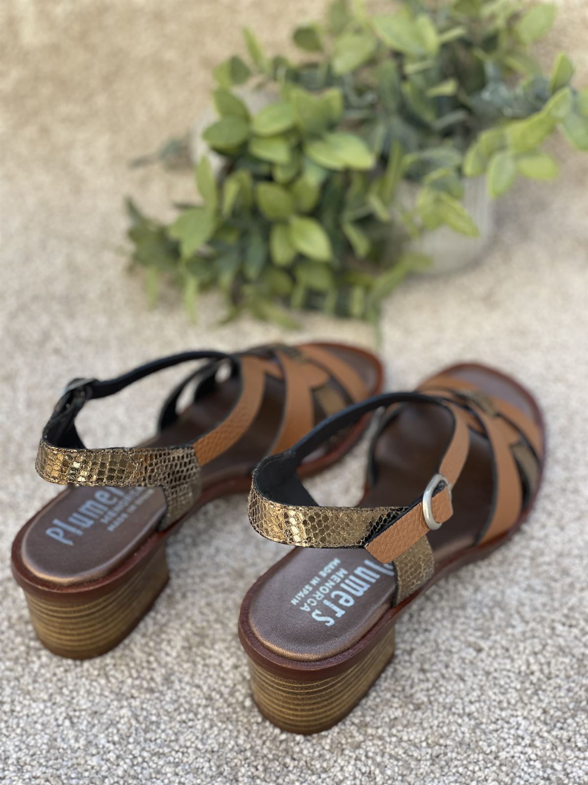 Sandalia Plumers Menorca 3657 cuero y cobre - Imagen 4