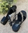 Sandalia Plumers Menorca 3774 plana monedas negra - Imagen 1