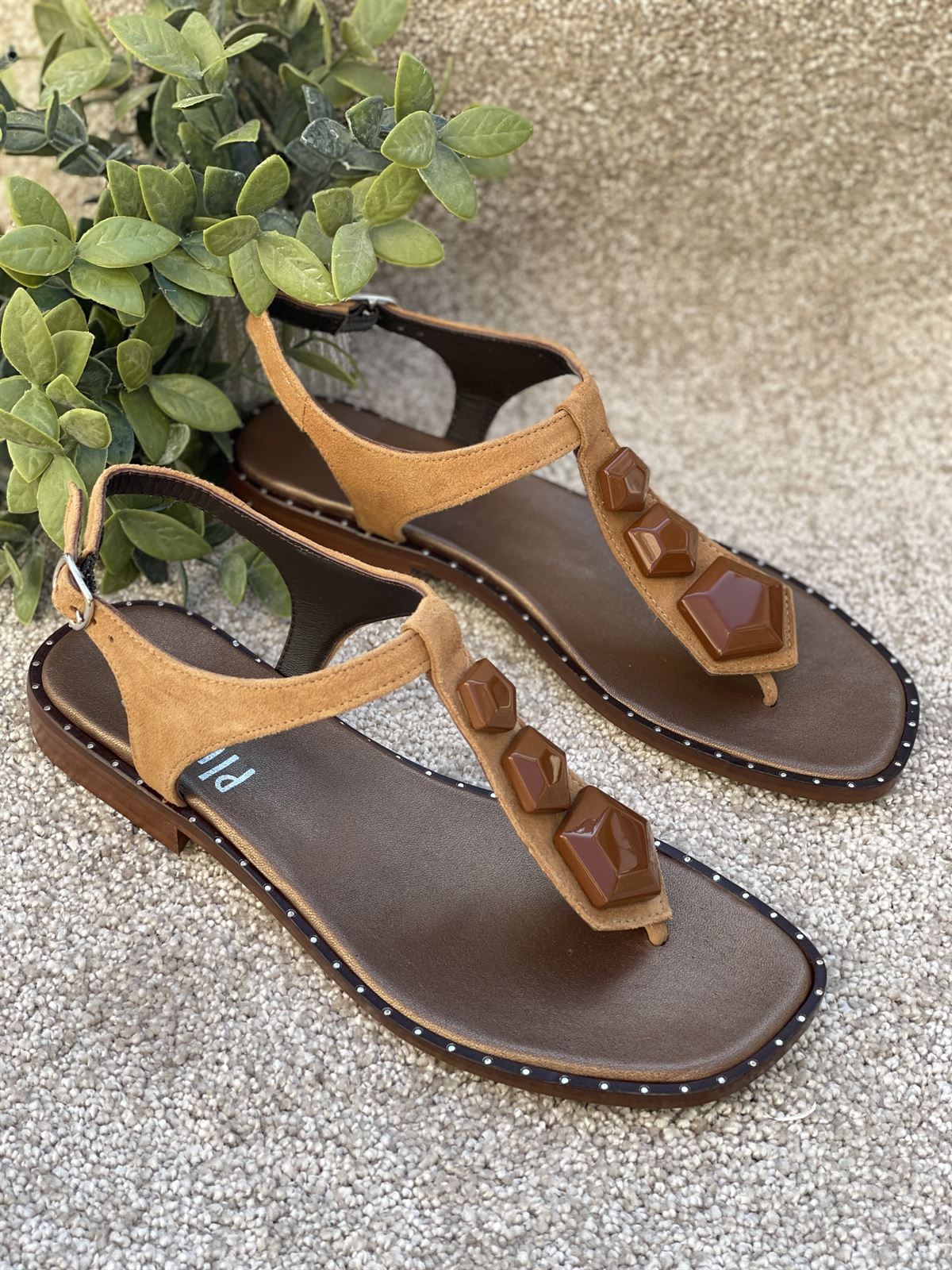 Sandalia Plumers Menorca 3891 esclava ante camel - Imagen 5