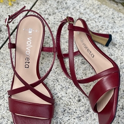 Sandalia tacón Angari 52356-07 LOLA granate - Imagen 1