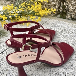 Sandalia tacón Angari 52356-07 LOLA granate - Imagen 2