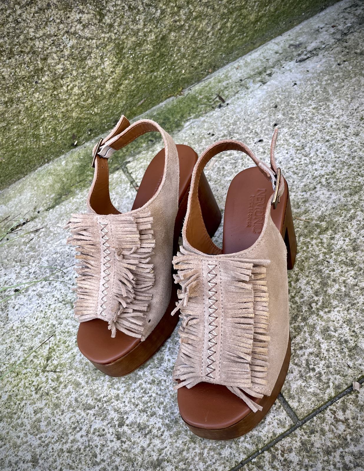 Sandalia Zueco Nemonic 2507 extra ligero vóley bambi piso Sioux beige arena - Imagen 2