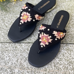 Sandalias de dedo CROCHET  Y TACHAS Gioseppo ISIOLO 78631 NEGRO - Imagen 1