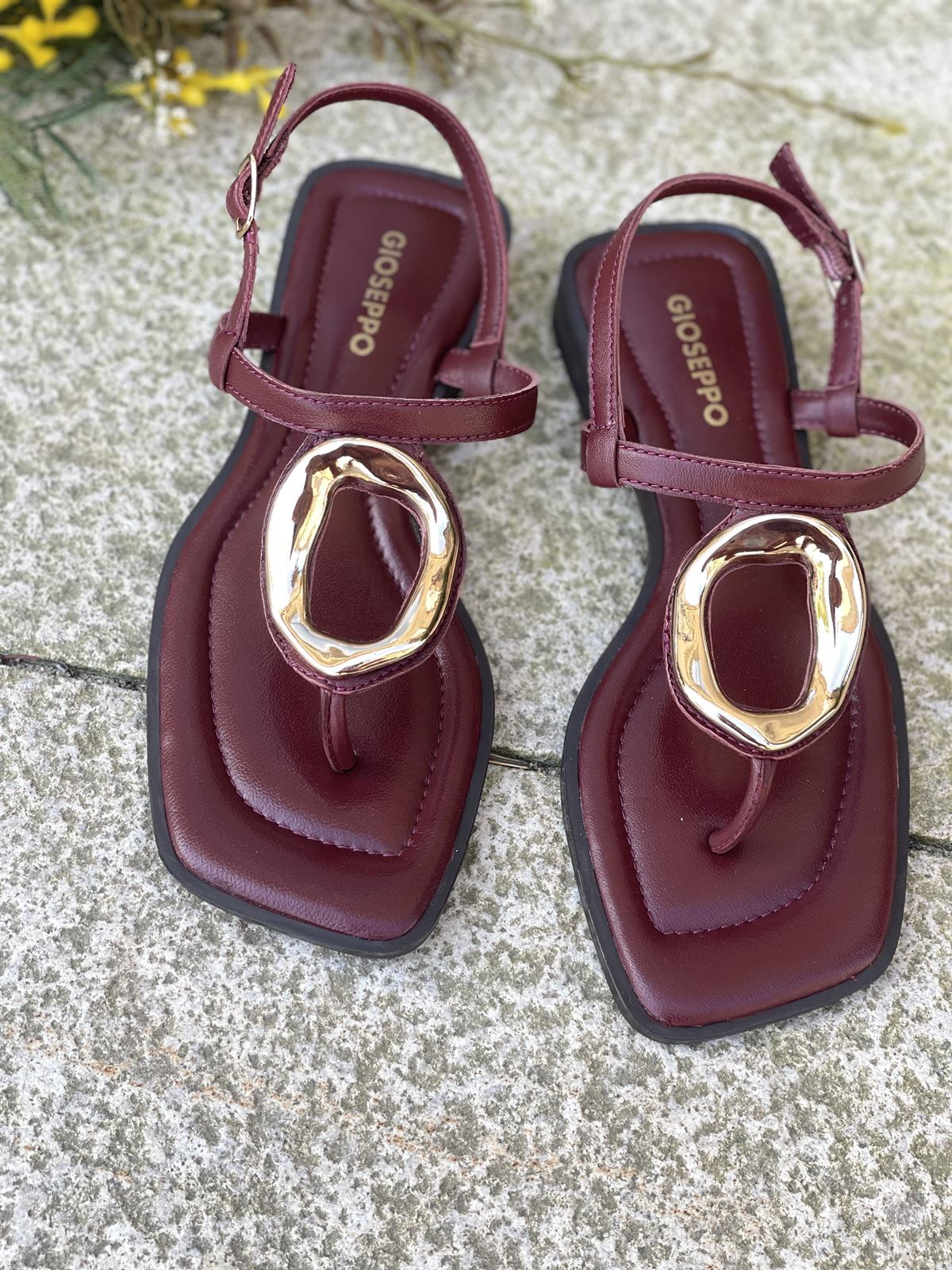 Sandalias Gioseppo  79024 PIEL JOYA MATUU BURDEOS - Imagen 1