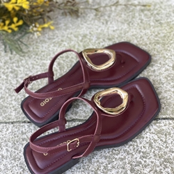 Sandalias Gioseppo 79024 PIEL JOYA MATUU BURDEOS - Imagen 2