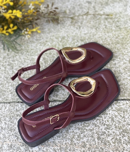 Sandalias Gioseppo  79024 PIEL JOYA MATUU BURDEOS - Imagen 2