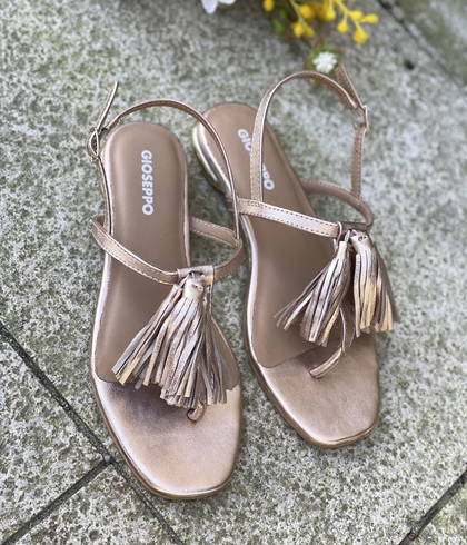 Sandalias Gioseppo PIEL FLECOS ESCANABA 78281 rose gold - Imagen 1