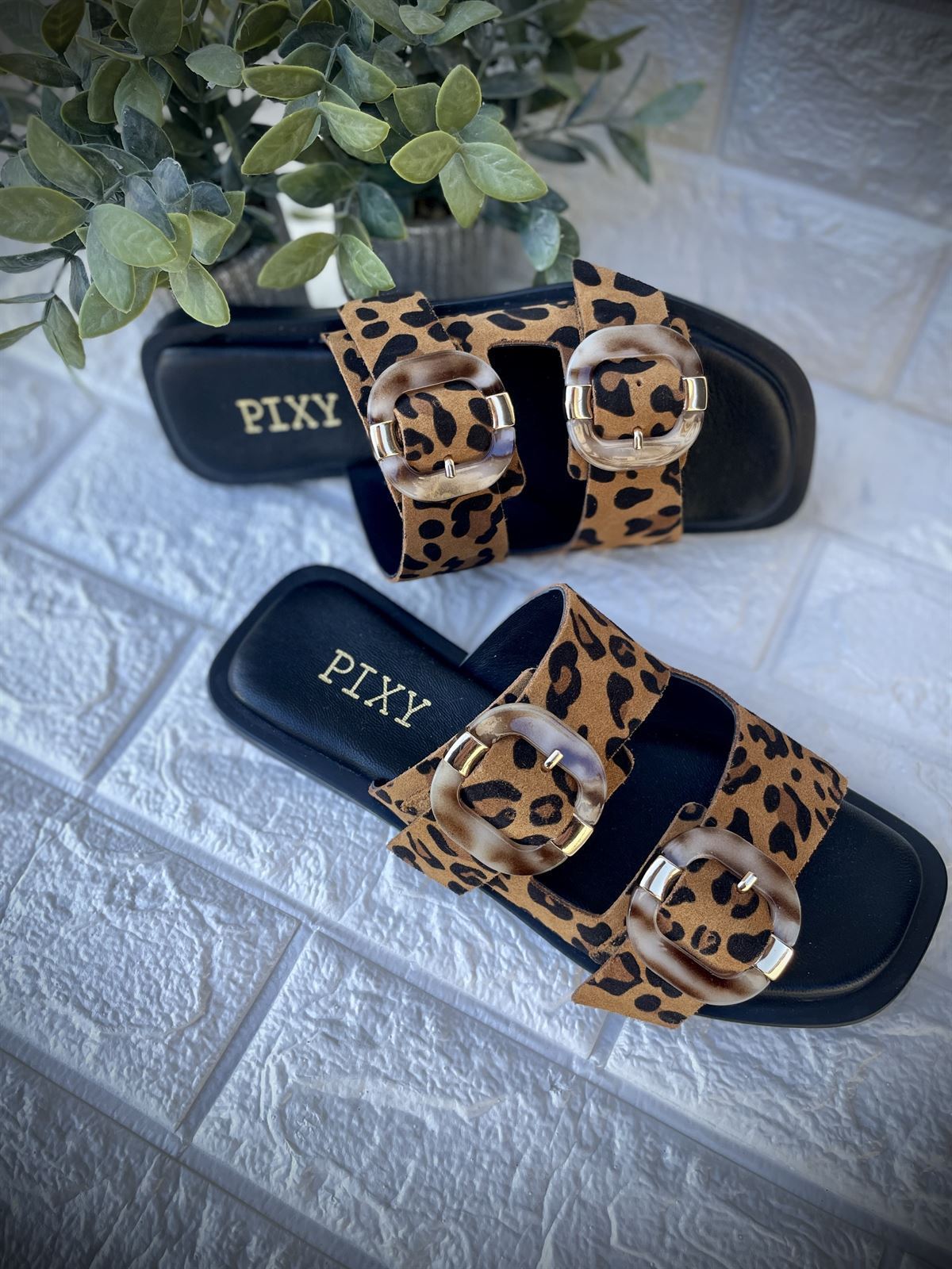 Sandalias PIXY descalza pala hebillas print - Imagen 1