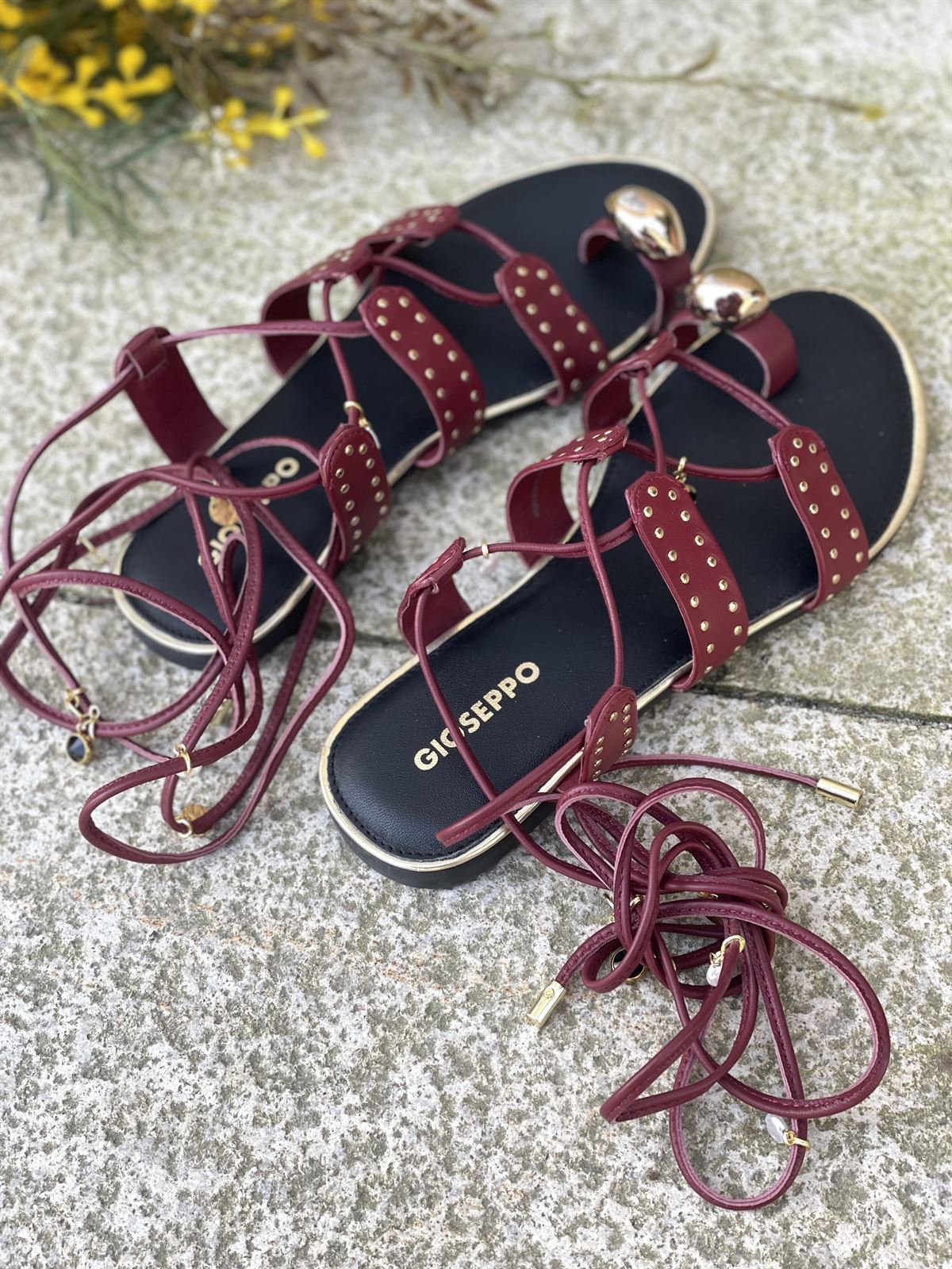 Sandalias tiras MARSABIT 79247- BURDEOS - Imagen 1