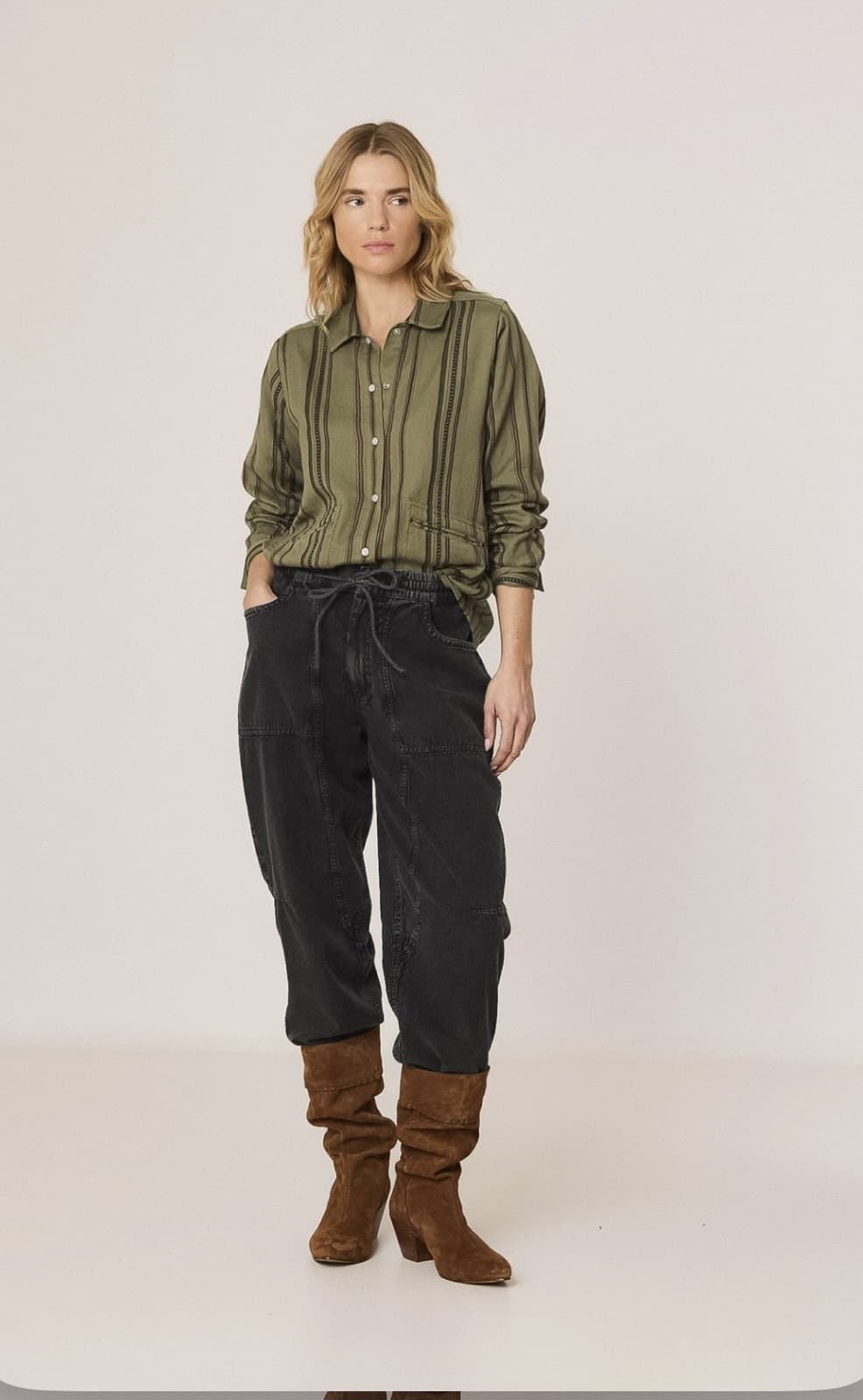 SOBRECAMISA Indi & Cold AD110 CARROT RAYAS KHAKI - Imagen 1