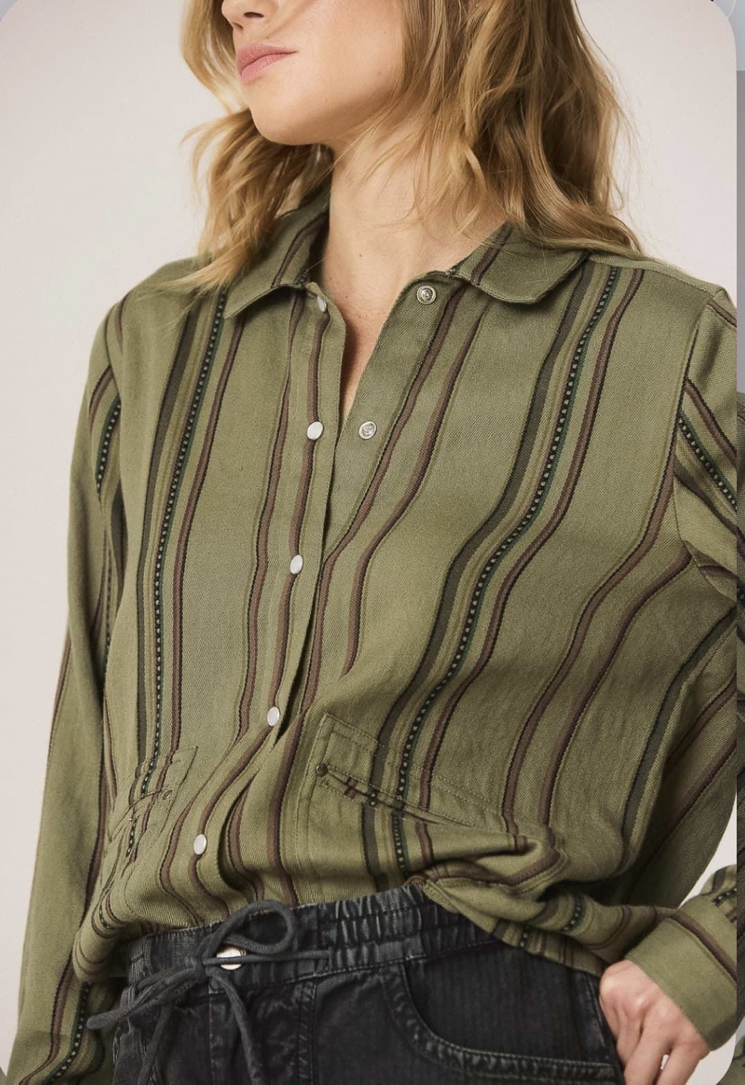 SOBRECAMISA Indi & Cold AD110 CARROT RAYAS KHAKI - Imagen 3