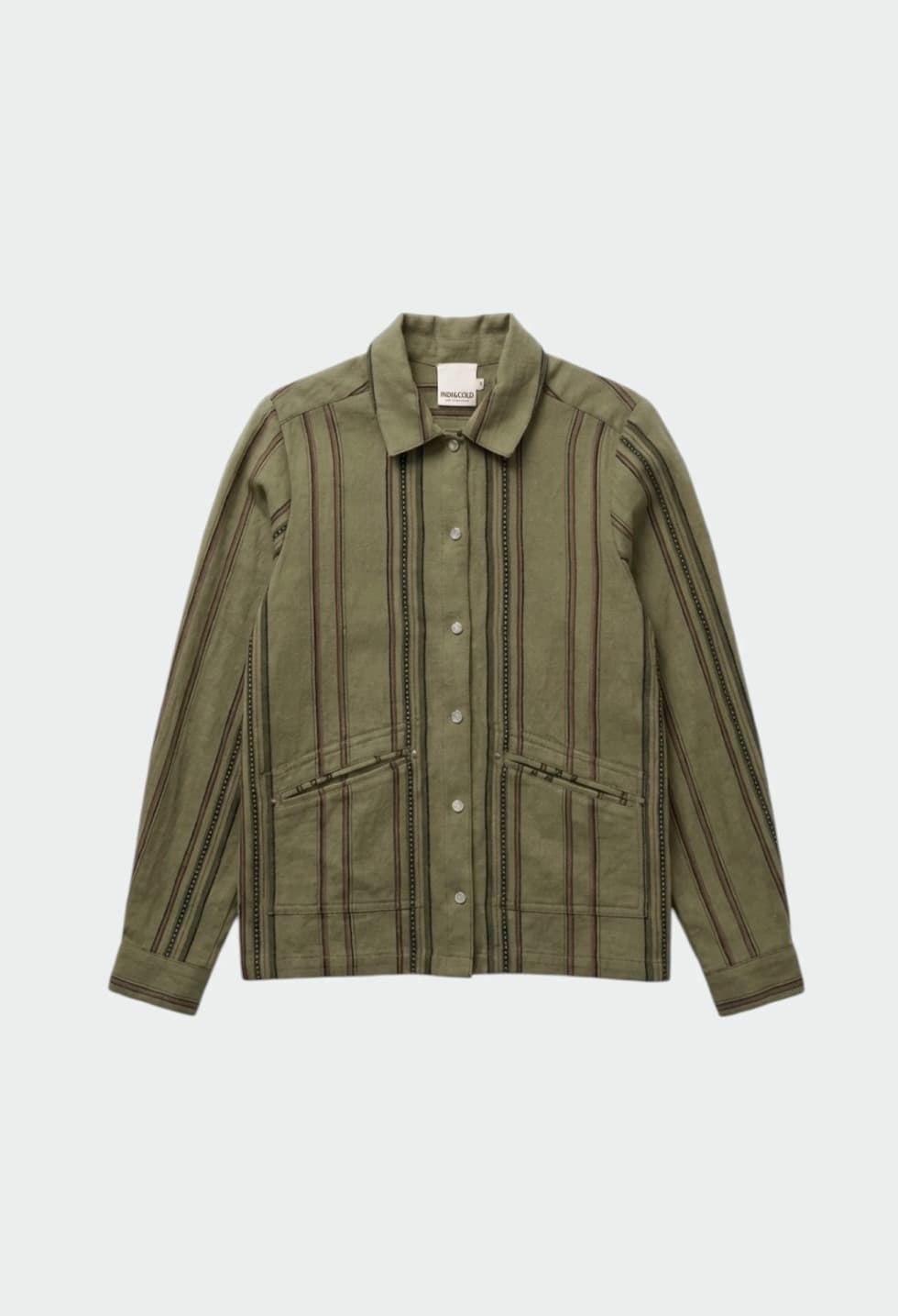 SOBRECAMISA Indi & Cold AD110 CARROT RAYAS KHAKI - Imagen 4