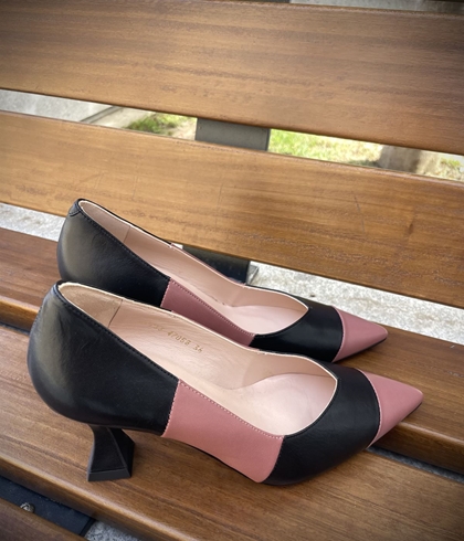 Stiletto Angari 47058 ASTOR rayas negro rosa - Imagen 1