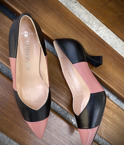 Stiletto Angari 47058 ASTOR rayas negro rosa - Imagen 2