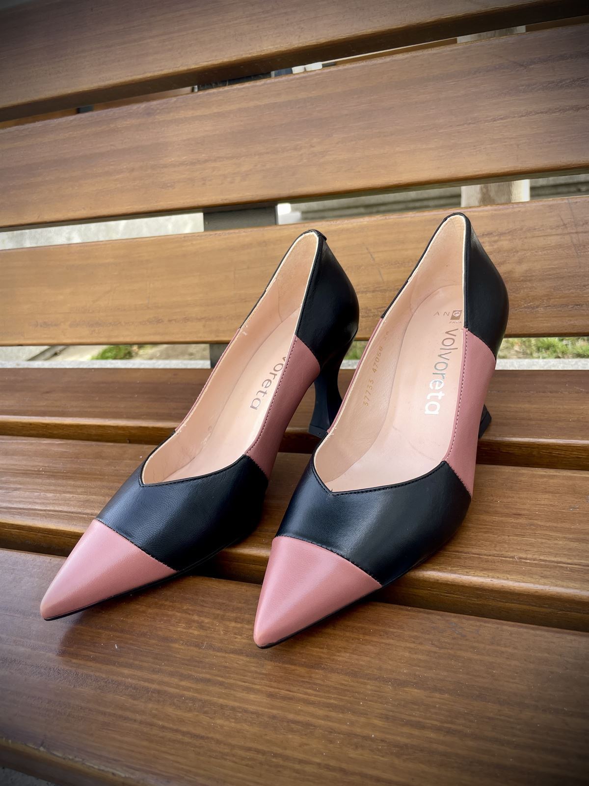 Stiletto Angari 47058 ASTOR rayas negro rosa - Imagen 3