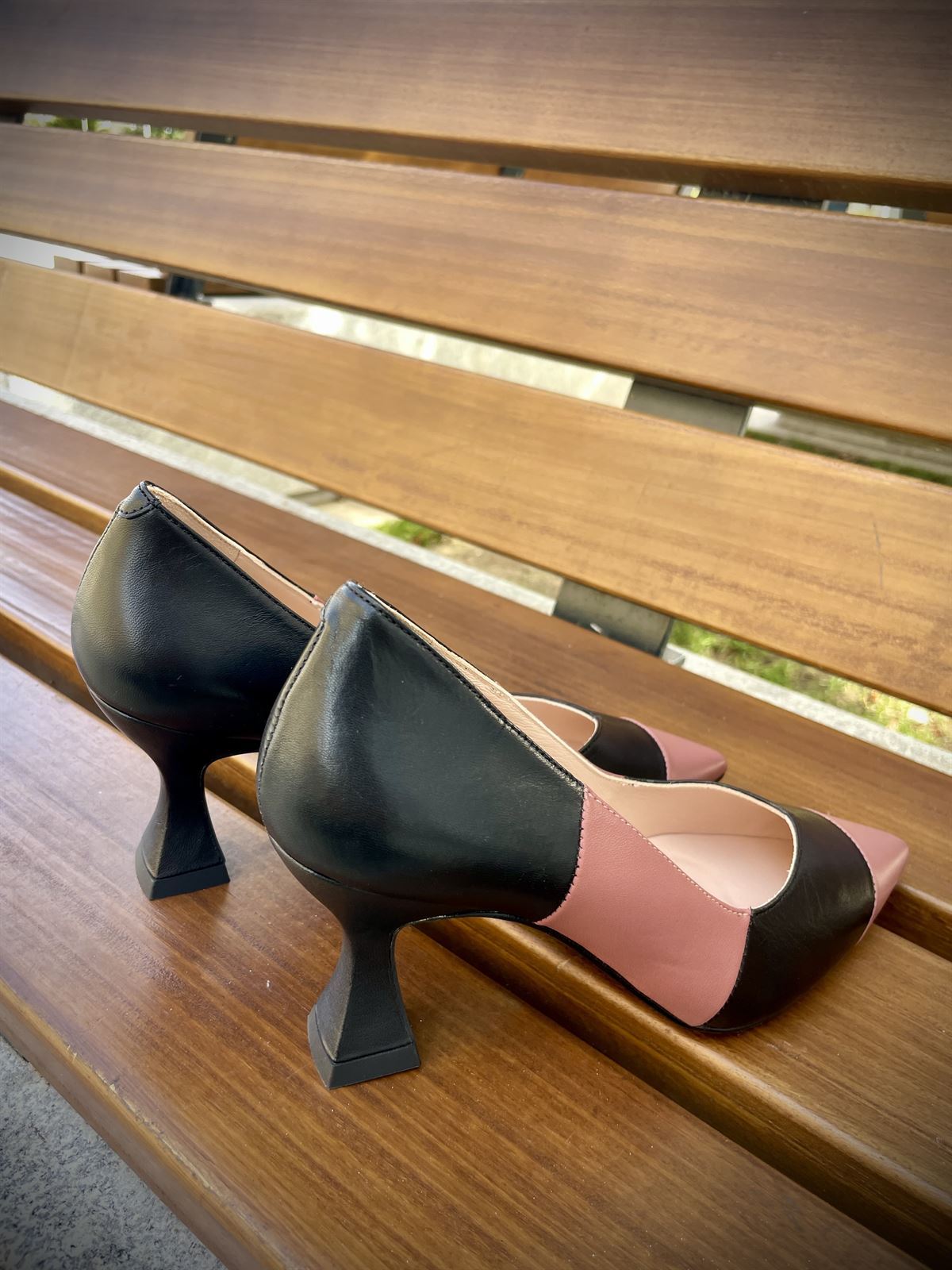 Stiletto Angari 47058 ASTOR rayas negro rosa - Imagen 4