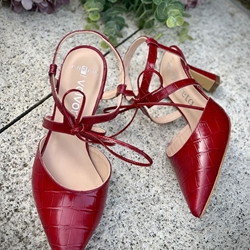 Stiletto Angari 52025 - 07 tacón atar coco rojo - Imagen 2