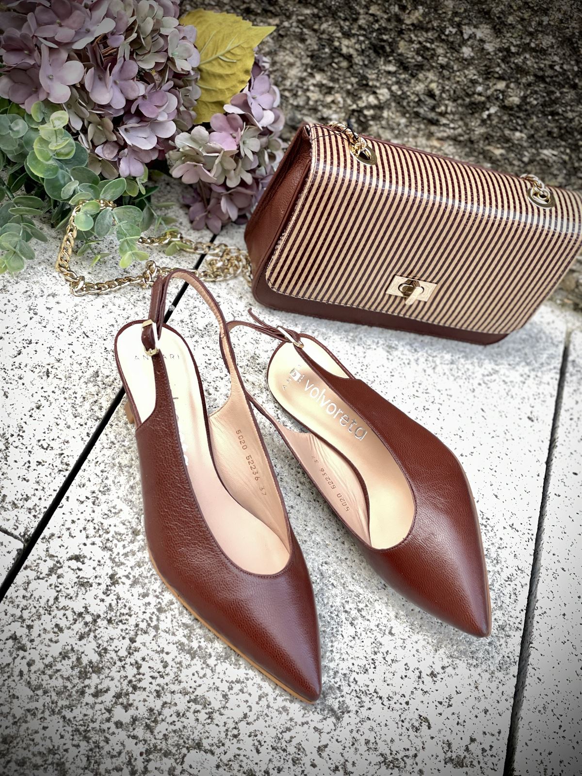 Stiletto Angari 52236 - 63 destalonado básico marrón chocolate - Imagen 1