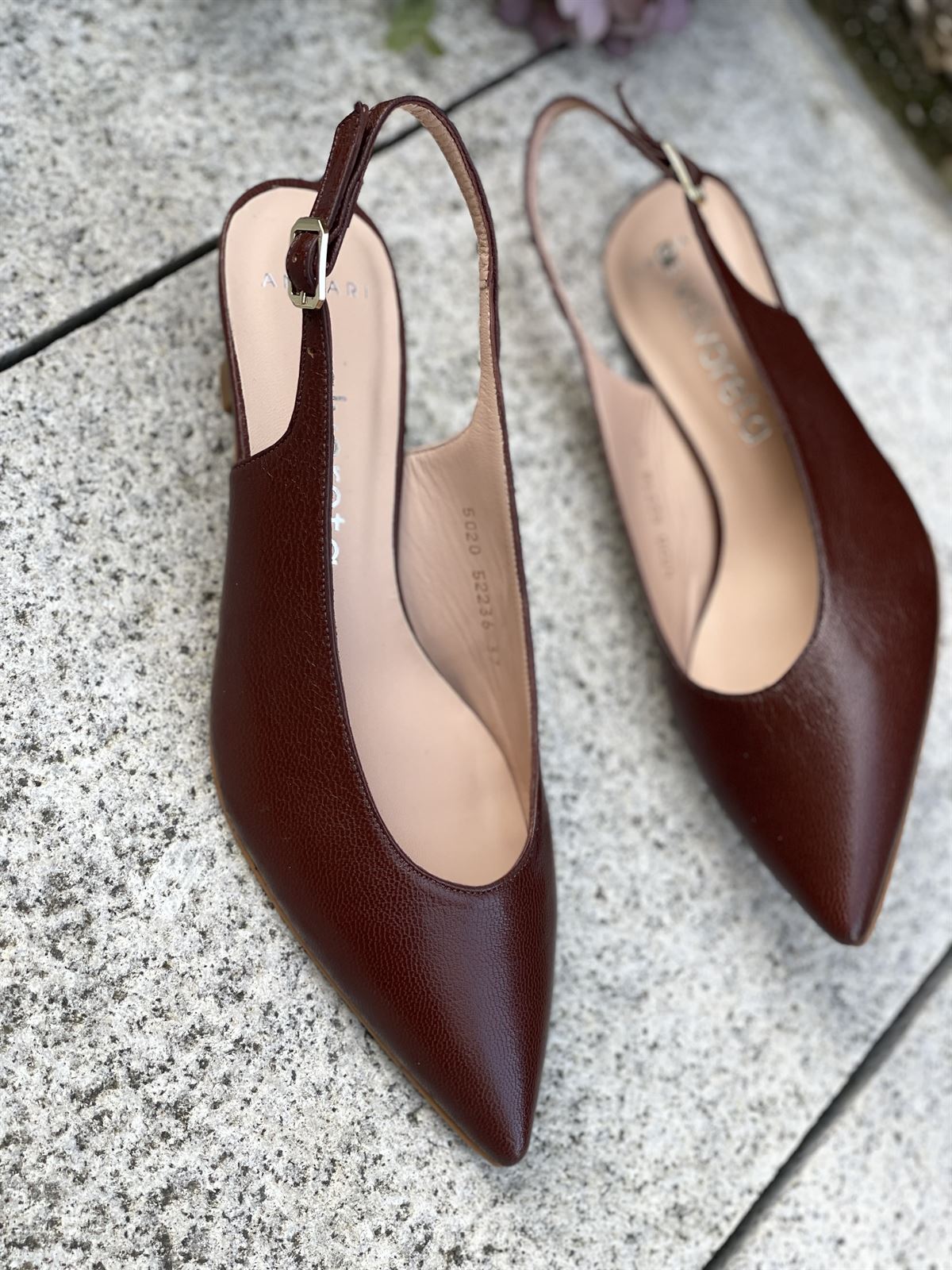 Stiletto Angari 52236 - 63 destalonado básico marrón chocolate - Imagen 3