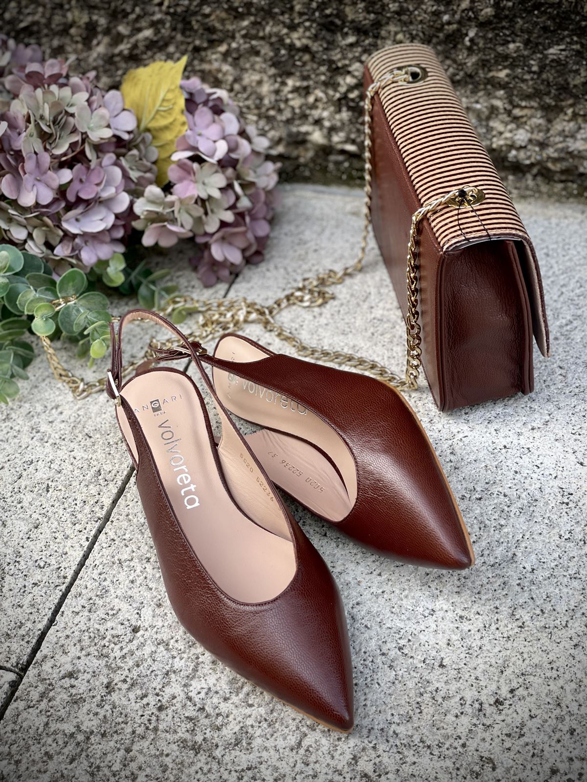 Stiletto Angari 52236 - 63 destalonado básico marrón chocolate - Imagen 5