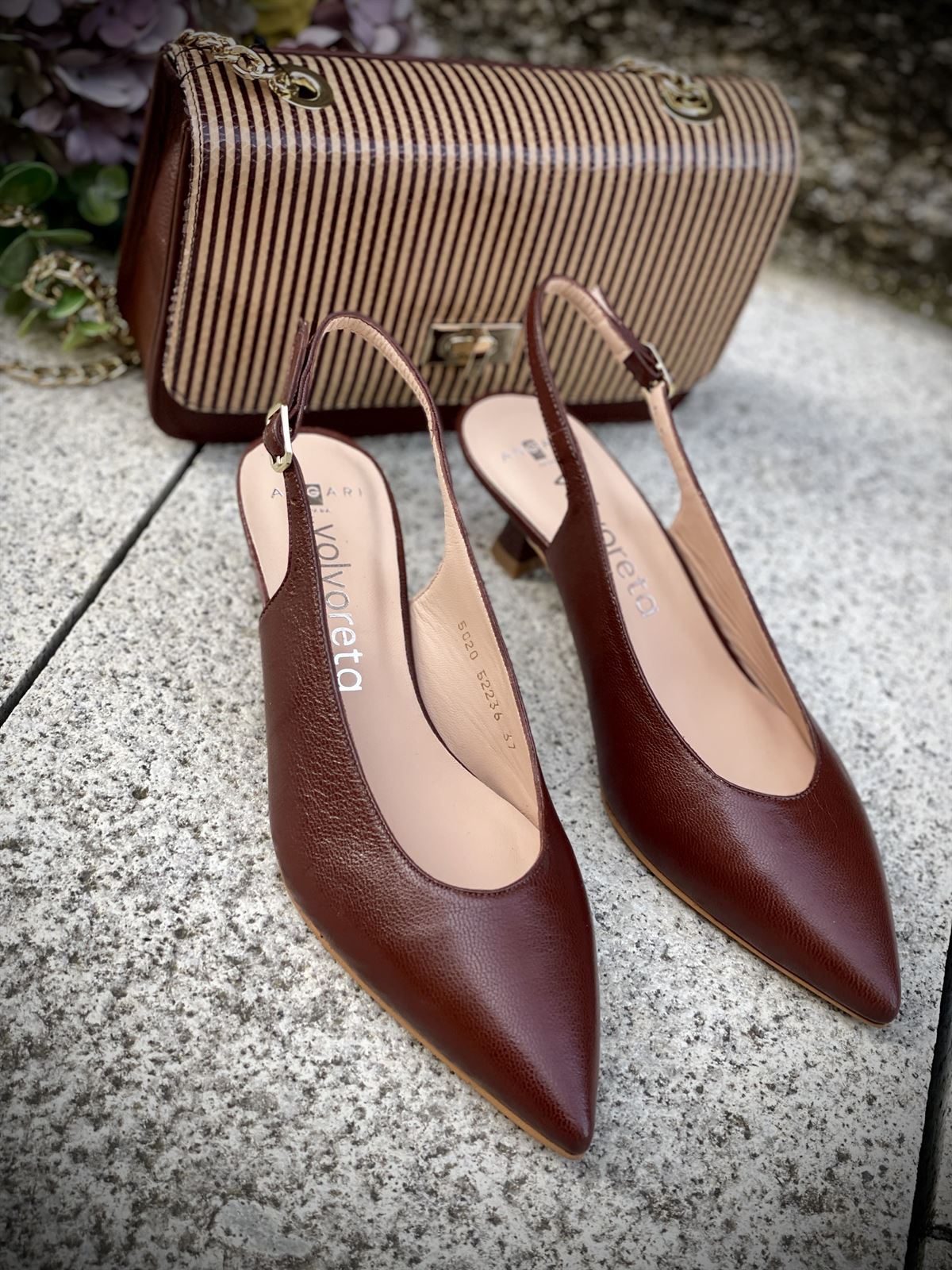 Stiletto Angari 52236 - 63 MAGA destalonado básico marrón chocolate - Imagen 6