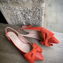 Stiletto Angari -77 destalonado lazo piel maranja - Imagen 2