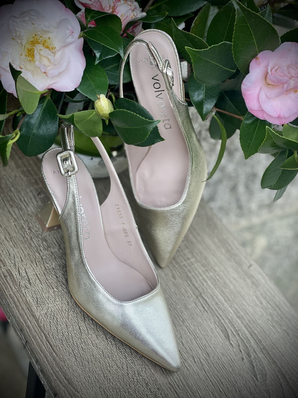 Stiletto Angari destalonado 46085-98 champagne 7,5 cm - Imagen 1