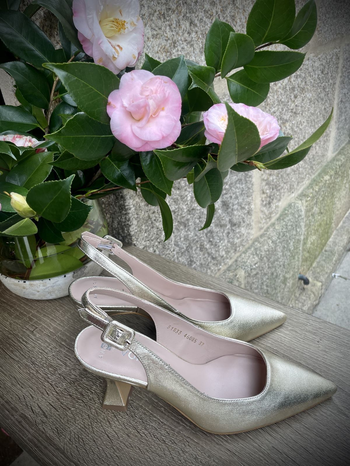 Stiletto Angari destalonado 46085-98 champagne 7,5 cm - Imagen 4