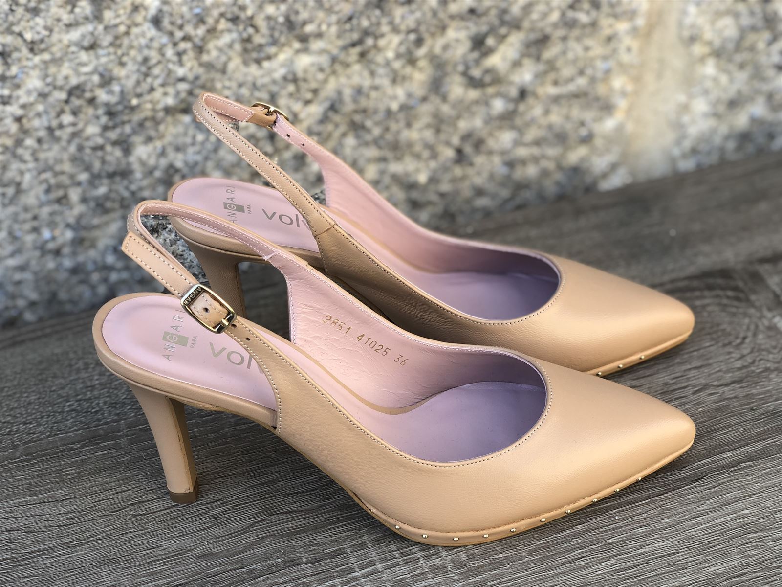 stiletto Angari nude tacón fino. - Imagen 2