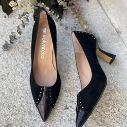 Stiletto Angari Rabat -07  mini tachas Negro - Imagen 1