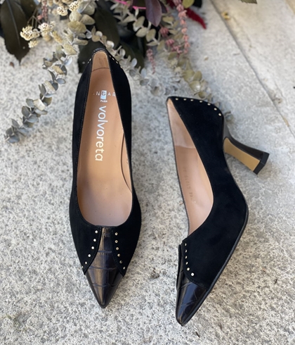 Stiletto Angari Rabat -07  mini tachas Negro - Imagen 1