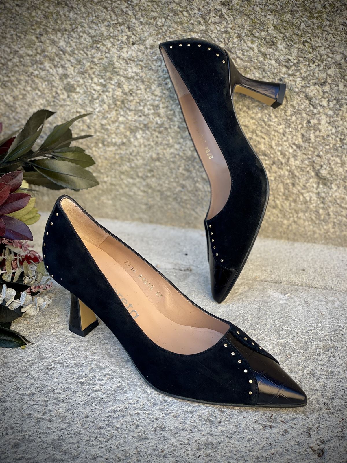 Stiletto Angari Rabat -07  mini tachas Negro - Imagen 4