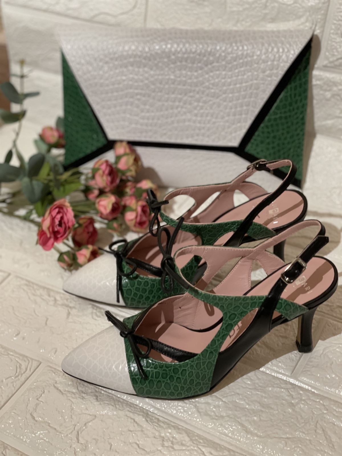 Stiletto Angari shoes tacón verde - Imagen 3