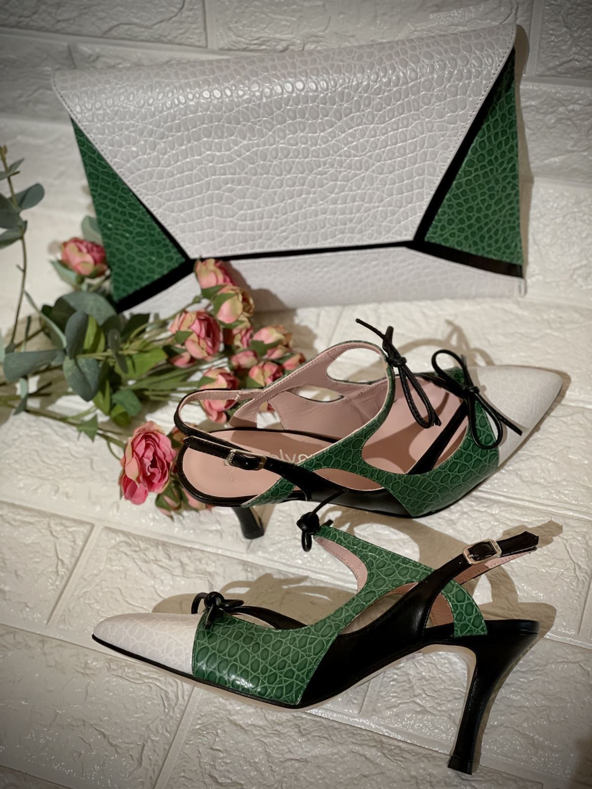 Stiletto Angari shoes tacón verde - Imagen 5