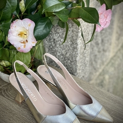 stiletto Angari  tacón 7,5 cm metalizados 2 tonos - Imagen 2