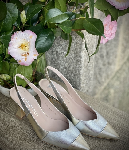 stiletto Angari  tacón 7,5 cm metalizados 2 tonos - Imagen 2