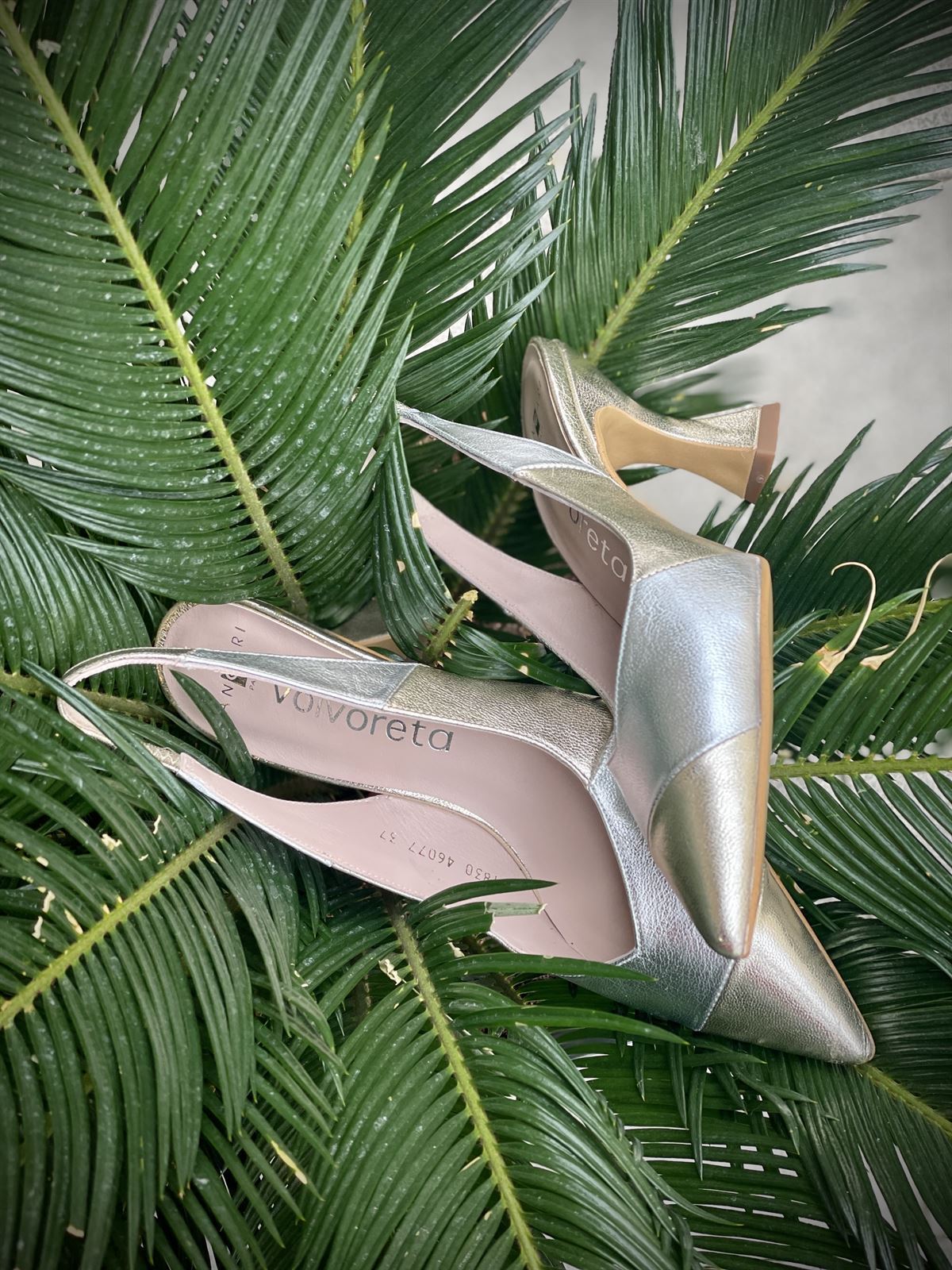 stiletto Angari  tacón 7,5 cm metalizados 2 tonos - Imagen 3