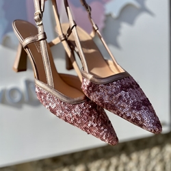 Stiletto Candelitas lentejuelas rosa - Imagen 1