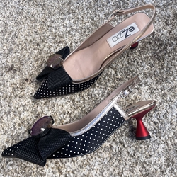 Stiletto Dibia by Ezzio 54075 lazo rafia joya - Imagen 2