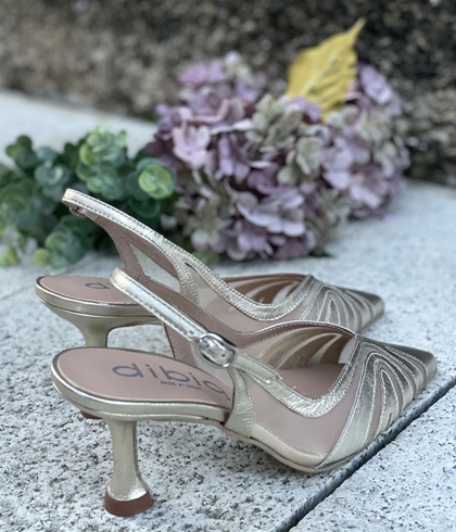 Stiletto tacón Dibia by Ezzio 56009 piel oro claro beig - Imagen 1