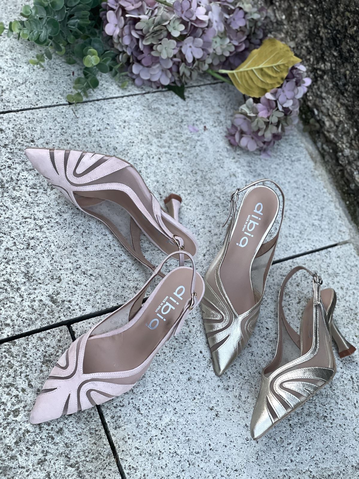 Stiletto tacón Dibia by Ezzio 56032 ante rosita - Imagen 4