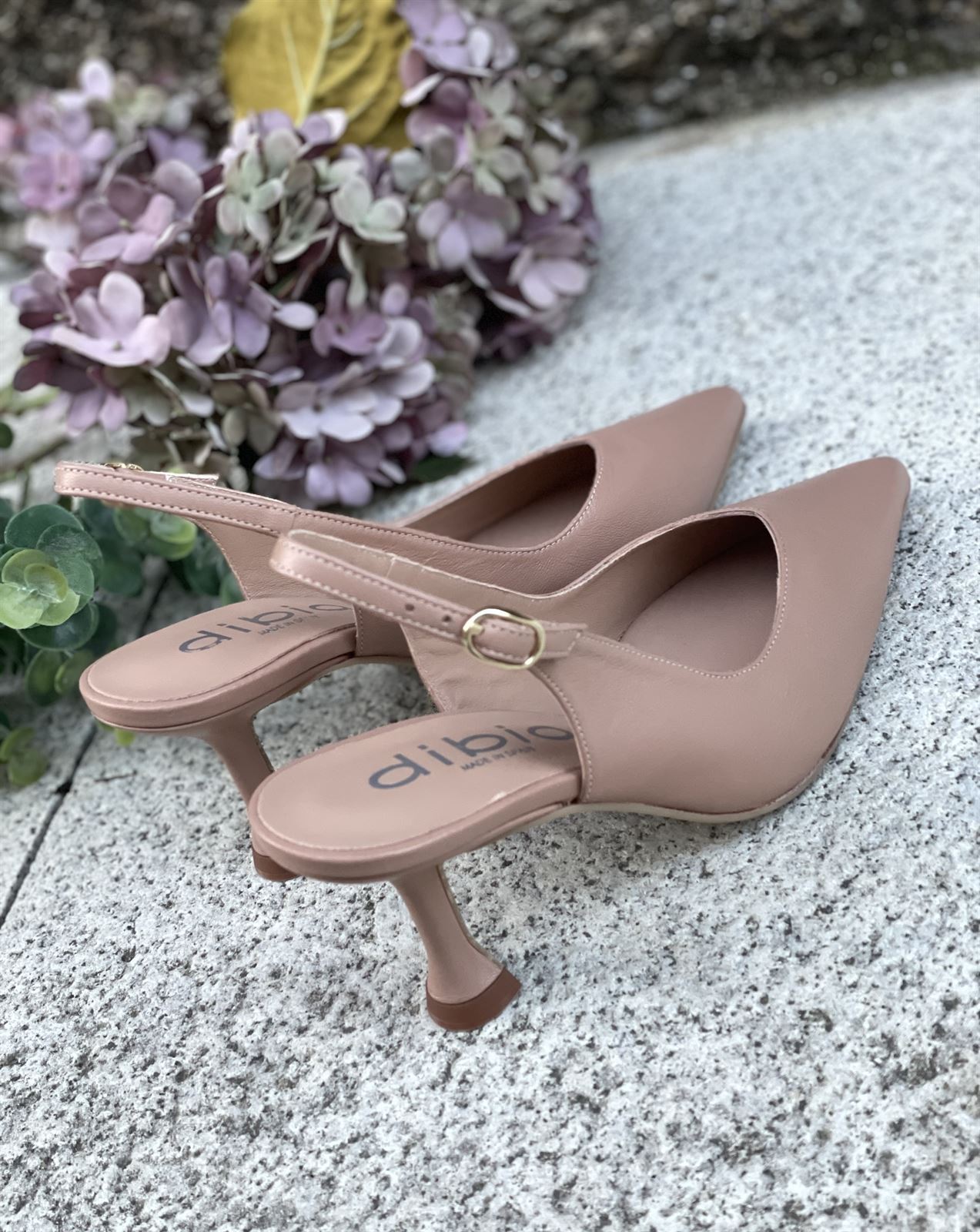 Stiletto tacón Dibia by Ezzio 56032 napa piel rosa nude - Imagen 2