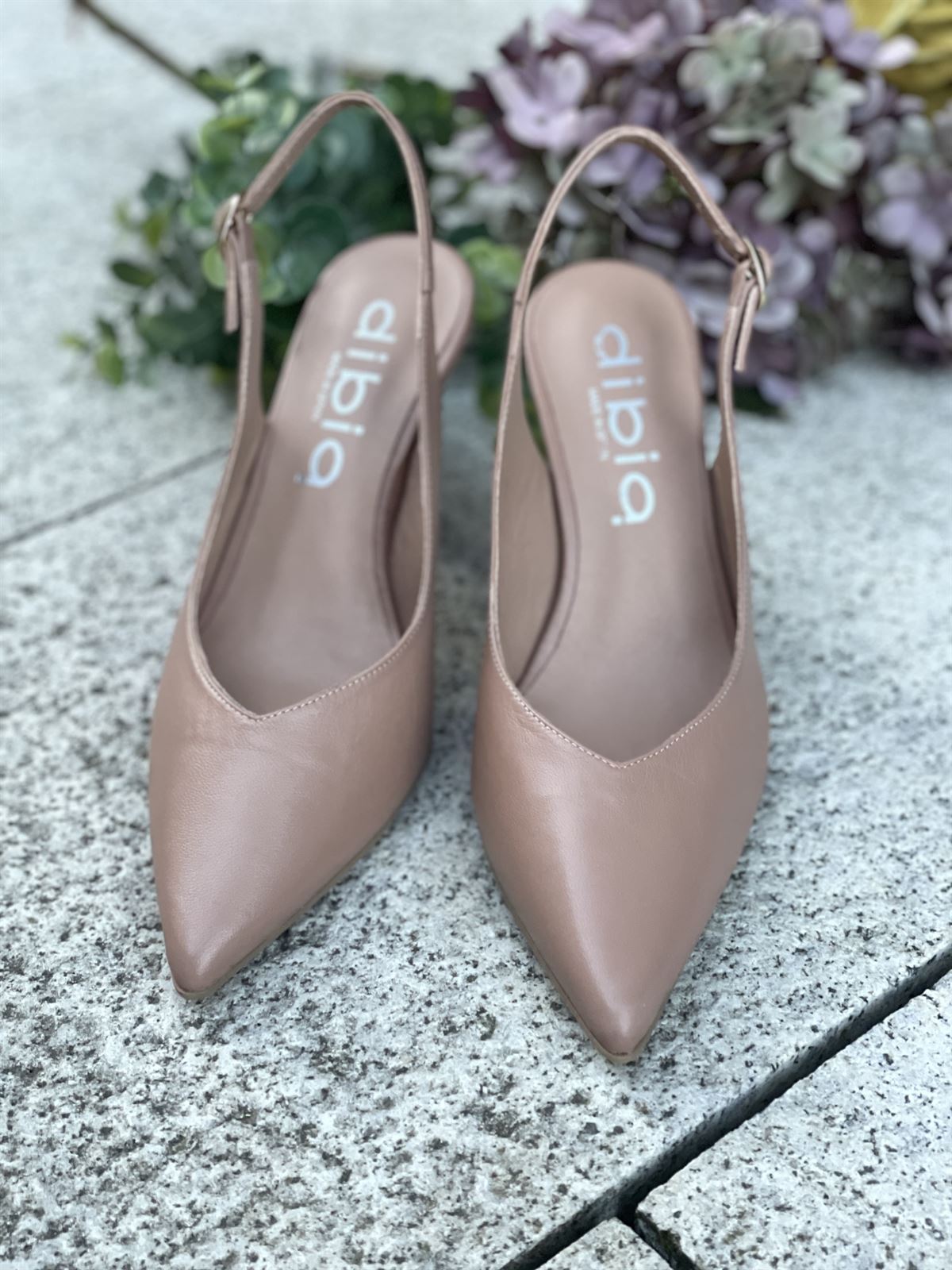 Stiletto tacón Dibia by Ezzio 56032 napa piel rosa nude - Imagen 3