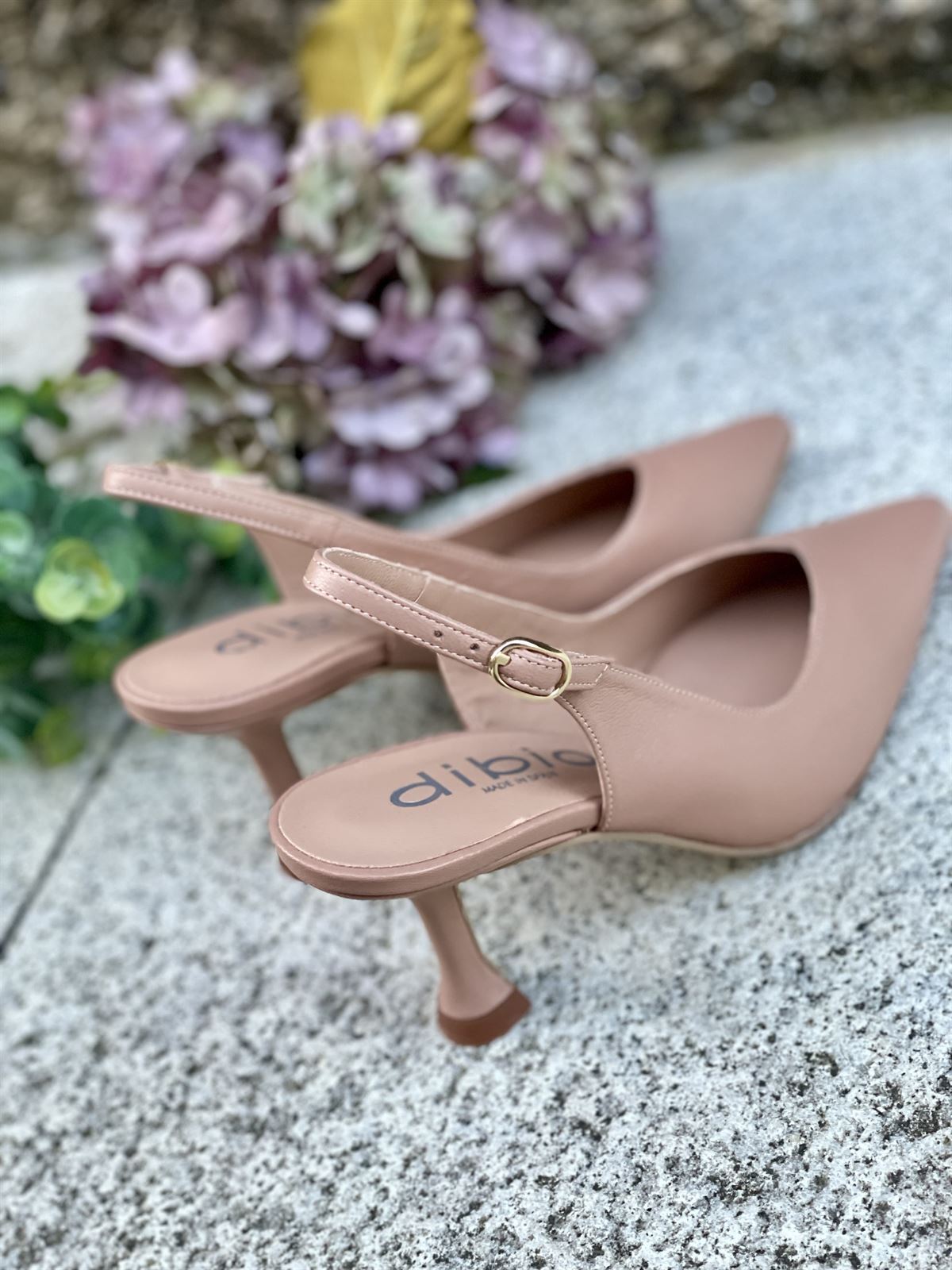 Stiletto tacón Dibia by Ezzio 56032 napa piel rosa nude - Imagen 4