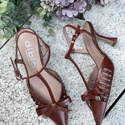 Stiletto tacón Dibia by Ezzio 56060 ante piel marrón - Imagen 2