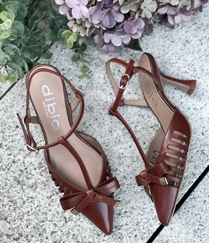 Stiletto tacón Dibia by Ezzio 56060 piel marrón - Imagen 2