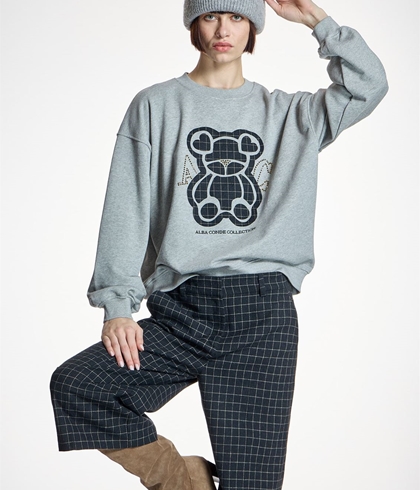 Sudadera Alba Conde 6805 print OSO GRIS - Imagen 1